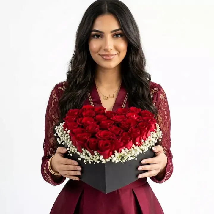Luxury 50 Red Roses Signature Bouquet Best Online Flower Delivery Dubai | Order Fresh Blooms Today