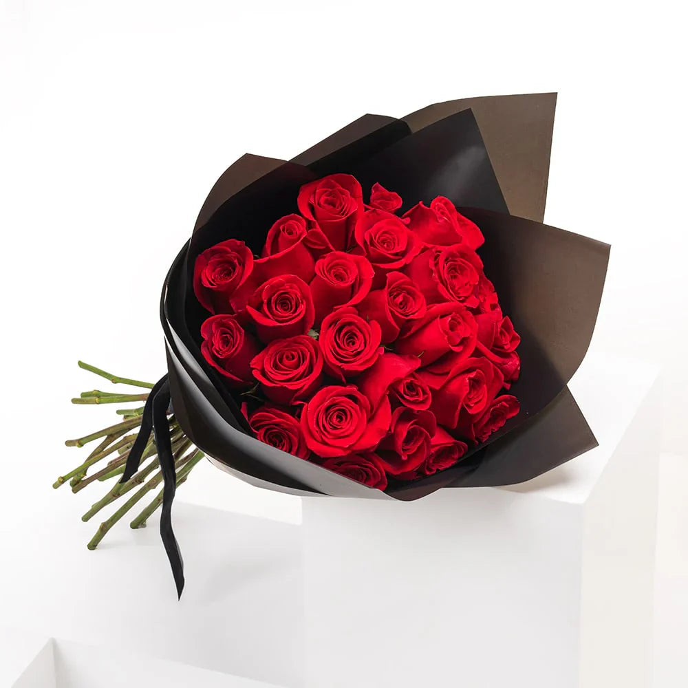 50 Red Roses Signature Bouquet Fast Flower Delivery Near Me Dubai | Order Now | FlowersBox