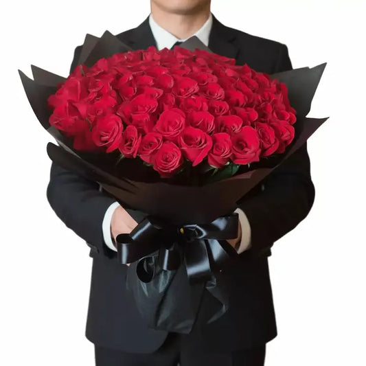 Premium 100 Red Roses | Flower Delivery Dubai Same Day